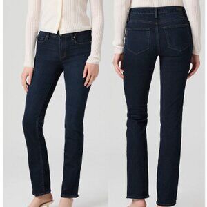 NWOT PAIGE Women’s Dark Indigo Peg Straight Jeans, Size 31x34 Tall